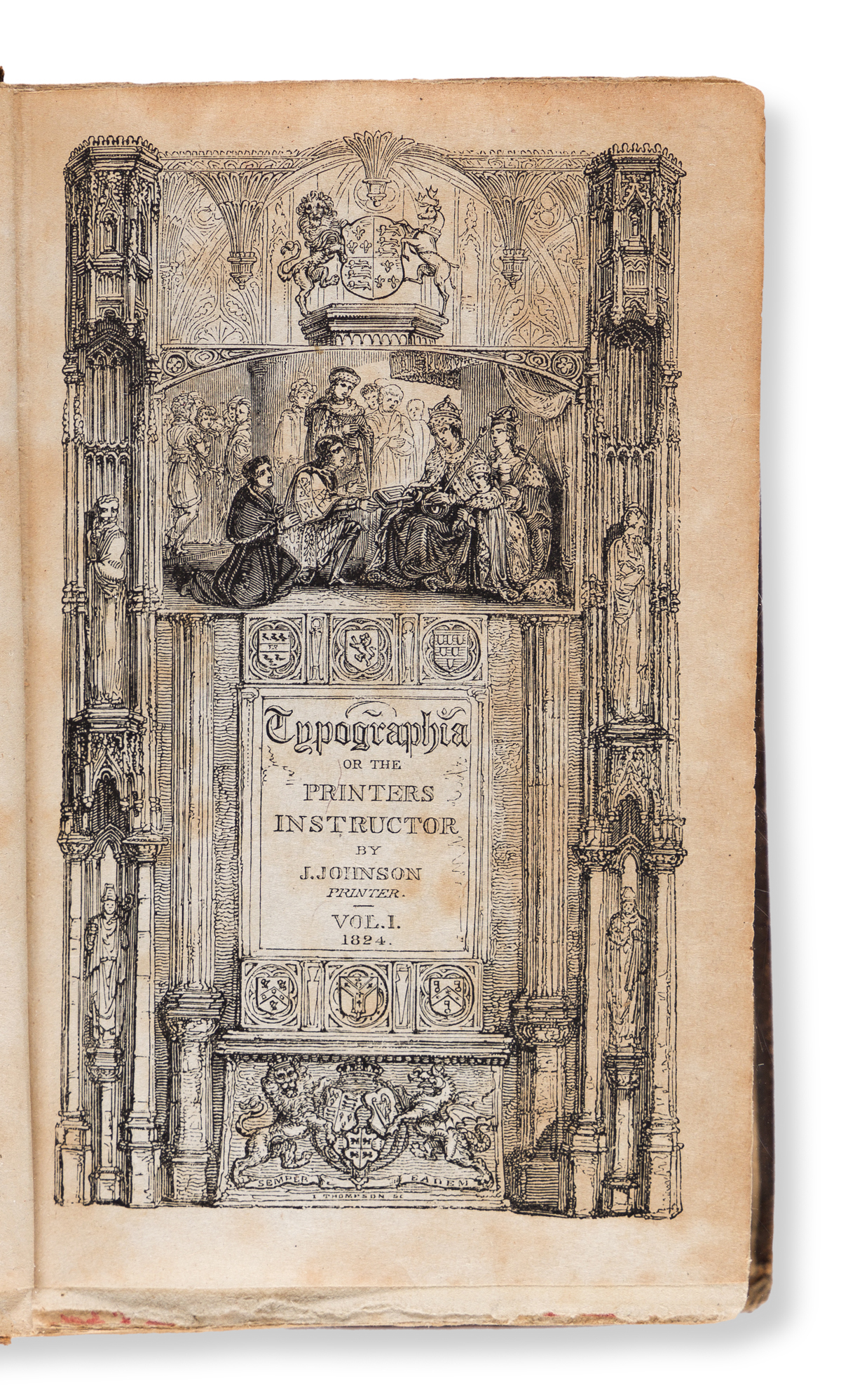 JOHNSON, JOHN. Typographia, or the Printers’ Instructor… London: Longman, Hurst, Rees, etc., 1824.